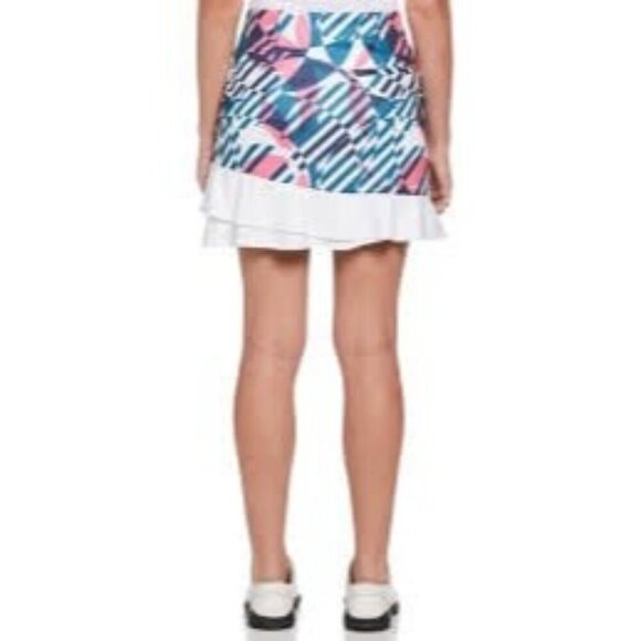 PGA Tour Geometric Print Golf Skort with Curved Hem and Mesh Insert Size XXL - Picture 2 of 8